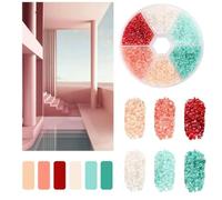 2mm Glass Seed Beads Kit Bracelet Making Kit Small Beads Assortment Colors Craft Loose Beads for Jewelry Making DIY Art Crafts-Dream Space 1-2mm