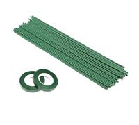 2mm Green Floral Stems For Artificial DIY Wedding And Flower Arrangement(20pcs 2pcstape)