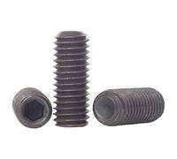2mm / M2 x 5 Black High Tensile Cup Point Grub Screws Hex Socket Set Screw Self Colour 14.9 DIN 916-5 Pack