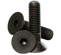 (2mm) M2 x 8 Black 10.9 Grade High Tensile Hex Socket Countersunk Screws Self Colour Allen Bolts DIN 7991-10 Pack