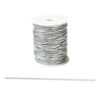 2mm Metallic Elastic Cord 100m Elastic Stretch String Beading String for Gift Wrapping DIY Crafts Jewellery Making, Silver