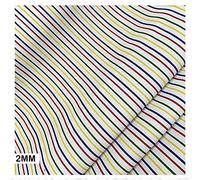 2mm Multicolour Stripe Polycotton Fabric Material Horizontal Candy Stripes for Dress/Craft Sewing 45" - 112 cm Wide | Same Day Dispatch | Sold by The Metre | FABRICS KING ONLINE