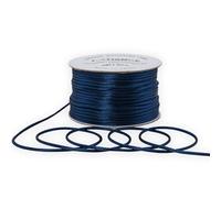 2mm Navy Satin Rattail Cord String for Jewelry Making Bracelet Necklaces Beading Thread Macrame Chinese Knot Craft -50Meters