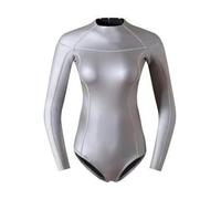 2MM Neoprene Backless Wetsuits Free Diving Swimwear WetSuit Siamese Bikini Stocking Swimsuit Jellyfish Suit Size S-XXL(White,L)
