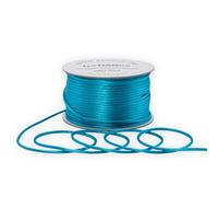 2mm Ocean Blue Satin Rattail Cord String for Jewelry Making Bracelet Necklaces Beading Thread Macrame Chinese Knot Craft -50 Meters