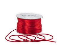 2mm Red Satin Rattail Cord String for Jewelry Making Bracelet Necklaces Beading Thread Macrame Chinese Knot Craft -50 meters