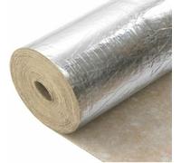 2mm Rubber with Silver Foil Underlay Wood Flooring & Laminate Underlay with Damp Proof Membrane Covers 10m²(1 x Roll)