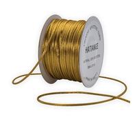 2mm Satin Rattail Cord Gold String - 50 Meters Chinese Knotting Cord Rat Tail Silk for Bracelet Necklace Jewelry Making Macrame Trim