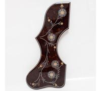 2mm Self Adhesive Acoustic Guitar Pickguard Compatible with Gibson J-200 SJ-200 Style Jumbo Guitar, Printed Floral Tortoise Scratch Plate, Left Hand, Right Hand or Pair (R)