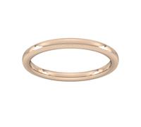 2mm Slight Court Heavy Milgrain Edge Wedding Ring In 9 Carat Rose Gold - Ring Size N
