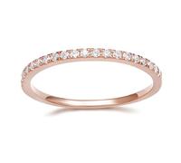 2mm Sterling Silver Silver Wedding Band Cubic Zirconia Half Eternity Stackable Engagement Ring Size 3-13