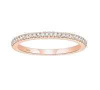 2mm Sterling Silver Silver Wedding Band Cubic Zirconia Half Eternity Stackable Engagement Ring Size 3-13
