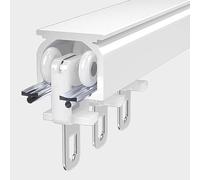 2MM Thick Aluminum Sliding Ceiling Track System Room Divider for RVs & Home Decor Versatile Colors: White Black Space Saving