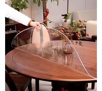 2mm Thick C PVC Tablecloth - Heavy Du Waterproof Vinyl Cover, Soft s Protector for 150cm Round Dining Tables, Perfect for Parties and Events