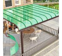2mm Thick Clear Acrylic Plastic Sheet Polycarbonate Roofing Sheets Acrylic Plastic Sheet Pergola Roofing Canopy Cover Outdoor Awning Shelter for Greenhouse Shed Carport(Green 1x7m/3.28x23ft)