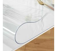 2mm Thick Clear Desk Mat, Clear Table Cover Protector, Plastic Table Cloth, Rectangular Vinyl Desk Protector Cover Desk Protector Pad for Kitchen/Dresser/Writing Desk/Dining Room Table(80x10