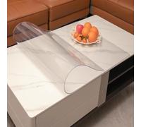 2mm Thick Clear PVC Table ProtectorWaterproof Desk Pad & TableclothEasyCut Cover for Dining Kitchen Office & Home Furniture 66.9 x 37.4 inches