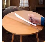 2mm Thick Clear Round PVC Table Protector | Heavy Duty Waterproof Vinyl Tablecloth, Oil-Proof & Heat Resistant Soft Glass Desk Cover(Diameter 90cm)