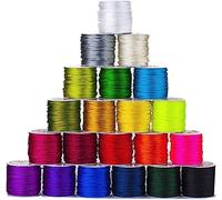 2mm Thick Rattail Satin Silky Nylon Cord String, Ideal for Crafts Beading Cord & Jewelry Making in 23 Beautiful Colours by Neotrims UK. [Fluorescent Yellow, 10 Meters]