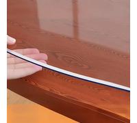 2mm Thick Transparent Round Table Protector | 100% Waterproof PVC Table Cover, Scratch Resistant Soft Glass Plastic Table Mat(Diameter 110cm)