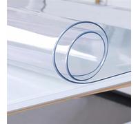 2mm Thick Transparent Waterproof PVC Table Protector | Easy-Cut Clear Desk Pad & Tablecloth | Waterproof Cover for Dining/Kitchen Tables,Offices & Home Furniture,43.31x106.3in/110x270cm