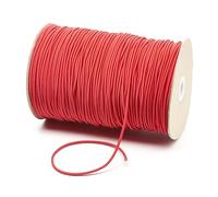2mm Thin Fine Round Elastic Cord for Sewing DIY, Arts & Crafts, Beading, Haberdashery & Clothing Accessory Premium Quality Made in UK (Red, 250 Metres on a Roll)