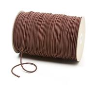 2mm Thin Fine Round Elastic Cord for Sewing DIY, Arts & Crafts, Beading, Haberdashery & Clothing Accessory Premium Quality Made in UK (York Brown, 250 Metres on a Roll)