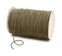 2mm Thin Fine Round Elastic Cord for Sewing DIY, Arts & Crafts, Beading, Haberdashery & Clothing Accessory Premium Quality Made in UK (Khaki, 250 Metres on a Roll)