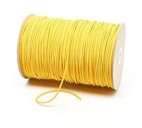 2mm Thin Fine Round Elastic Cord for Sewing DIY, Arts & Crafts, Beading, Haberdashery & Clothing Accessory Premium Quality Made in UK (Yellow, 5 Metre Cut Length)