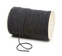 2mm Thin Fine Round Elastic Cord for Sewing DIY, Arts & Crafts, Beading, Haberdashery & Clothing Accessory Premium Quality Made in UK (Black, 250 Metres on a Roll)