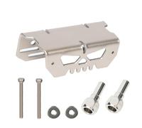 2MM Titanium Front Bumper Shock Absorber Protector for Arrma 1/8 Typhon 6S V5&TLR,Thick Front Shock Guards with Two Titanium Shock Towers Cover Armor AR330492,Bump Absorb-Titanium A