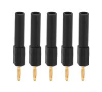 2mm to 4mm Banana Adapter 5pcs Brass Connector(black)