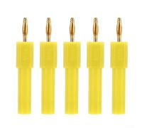 2mm to 4mm Banana Adapter 5pcs Brass Connector(yellow)