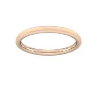 2mm Traditional Court Heavy Matt Finished Wedding Ring In 18 Carat Rose Gold - Ring Size K