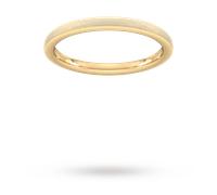 2mm Traditional Court Heavy Polished Chamfered Edges With Matt Centre Wedding Ring In 9 Carat Yellow Gold - Ring Size O