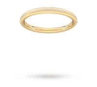2mm Traditional Court Standard Matt Finished Wedding Ring In 18 Carat Yellow Gold - Ring Size J