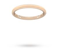 2mm Traditional Court Standard Matt Finished Wedding Ring In 9 Carat Rose Gold - Ring Size O
