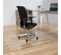 2mm Transparent Chair Mat for Hardwood Floor, Frosted Office Protector | 2mm thick transparent chair mat with frosted finish for hardwood floors; protects office desks at home, in the office, and