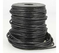 2mm Waxed Cotton Cord Faux Leather Thonging Craft 11 Colours Buy 1 2 Or 4m 705D, 014 Black, 1 Metre
