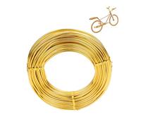 2mm x 30m aluminum craft wire,crafting bendable metal modelling flexible wire weaving,anodized aluminum wire for hobby craft,sculpting,jewelry making,skeleton,floral making-gold