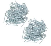 2mm x 40mm Round Headed Wire Nails for Concrete Brick Wood 220pc Zinc Plated
