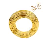 2mm x 50m aluminum craft wire,crafting bendable metal modelling flexible wire weaving,anodized aluminum wire for hobby craft,sculpting,jewelry making,skeleton,floral making-gold