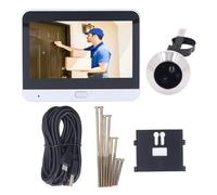 2MP Peep Hole Camera for Front Door Wireless, 4.3inch Screen Ring Peephole Camera, 1920x1080p PIR Motion Detection Smart Security Camera for Home Security