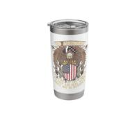 2nd Amendment Right to Bear Arms Eagle Flag Vintage Stainless Steel Insulated Tumbler