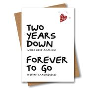 2nd Anniversary Card - 2 Two Years Down Forever to Go