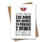 2nd Anniversary Card - The Most Amazing Two Years of My Life