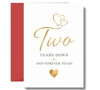 2nd Anniversary Card Two Years Down Forever To Go A137