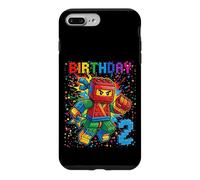 2nd Birthday Boy Ninja Brick Block Master Builder 2 Year Kid Case for iPhone 7 Plus/8 Plus