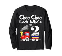 2nd Birthday Dylan Choo Choo Train 2 Year Old Long Sleeve T-Shirt