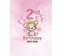 2nd Birthday Guest Book: Party Celebration Keepsake & Memory Book for baby boy and girl to write your Message, Wishes and paste Photos